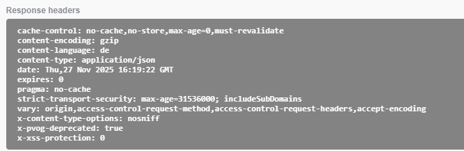 Header Darstellung beispielhaft im Suchdienst
